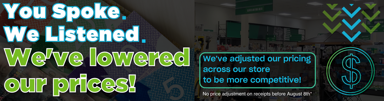 We are now offering lower pricing across our entire store